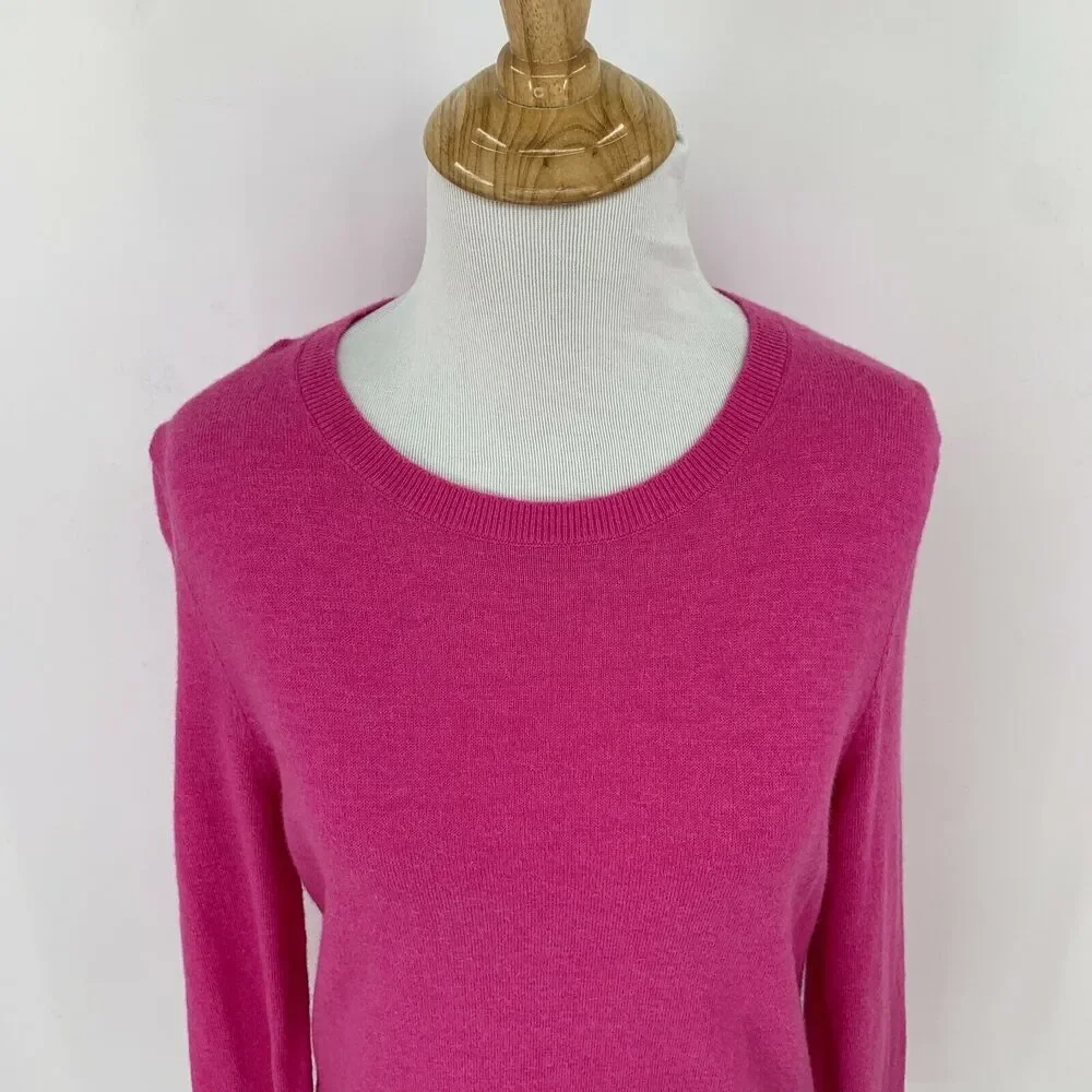 Talbots Sweater Womens S Small Lambswool Blend Bell Wrist Long Sleeve Pullover